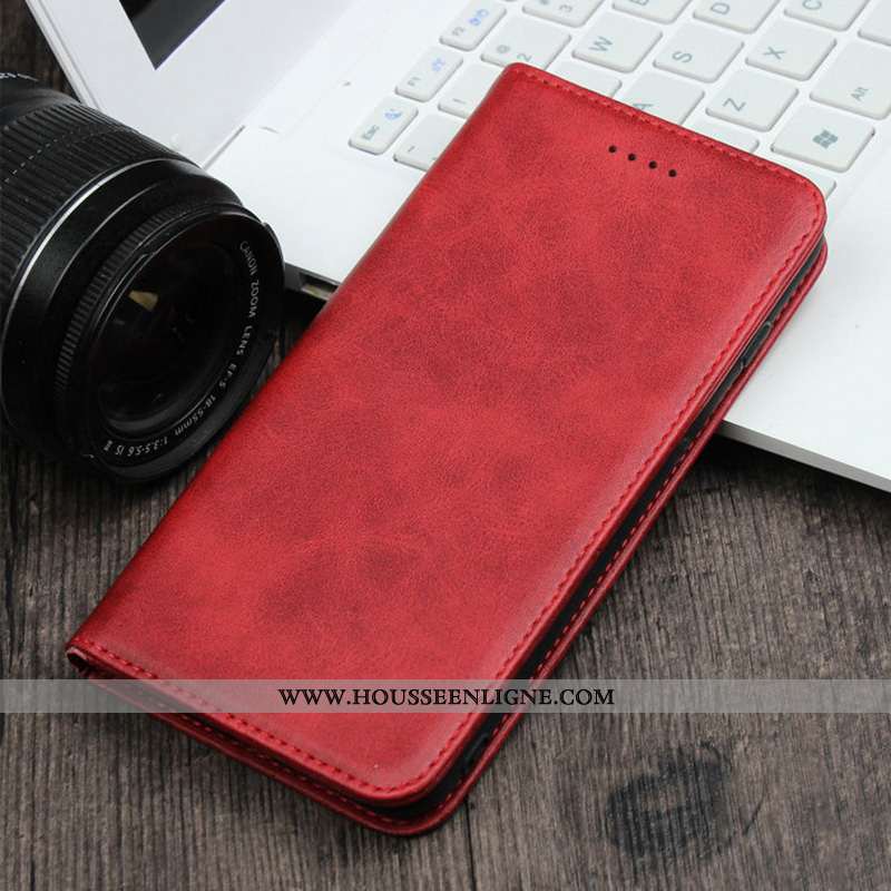 Housse Samsung Galaxy S20 Cuir Téléphone Portable Carte Pu Coque Rouge Tout Compris