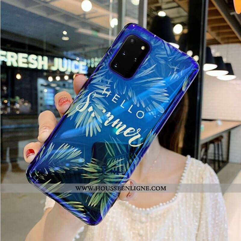 Housse Samsung Galaxy S20+ Luxe Personnalité Fluide Doux Net Rouge Frais Coque Vent Bleu