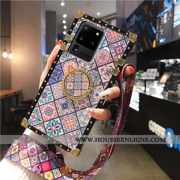 Housse Samsung Galaxy S20 Ultra Protection Luxe Rouge Étoile Style Chinois Incassable Téléphone Port