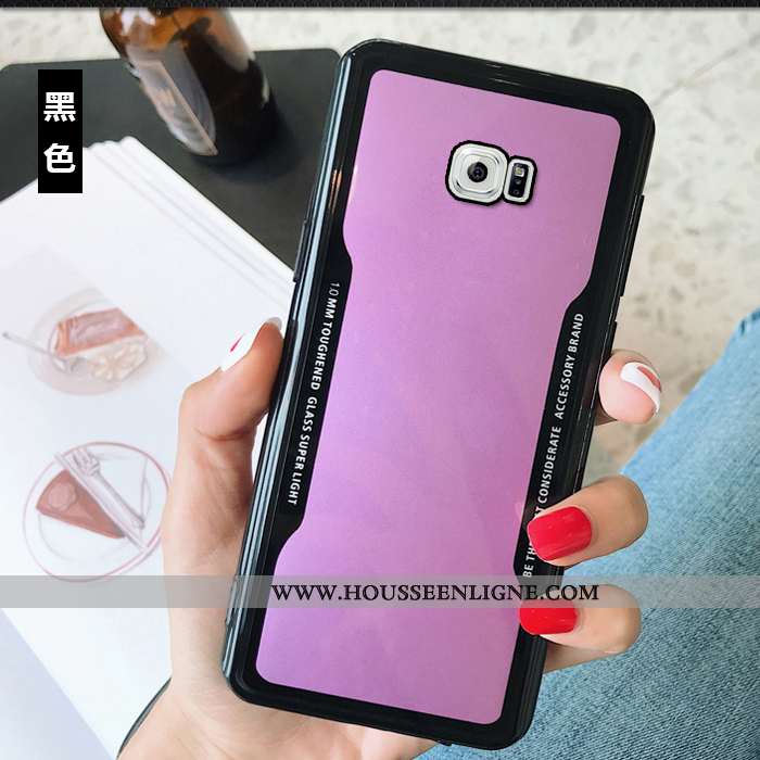 Housse Samsung Galaxy S6 Mode Silicone Téléphone Portable Simple Rouge Coque Étoile