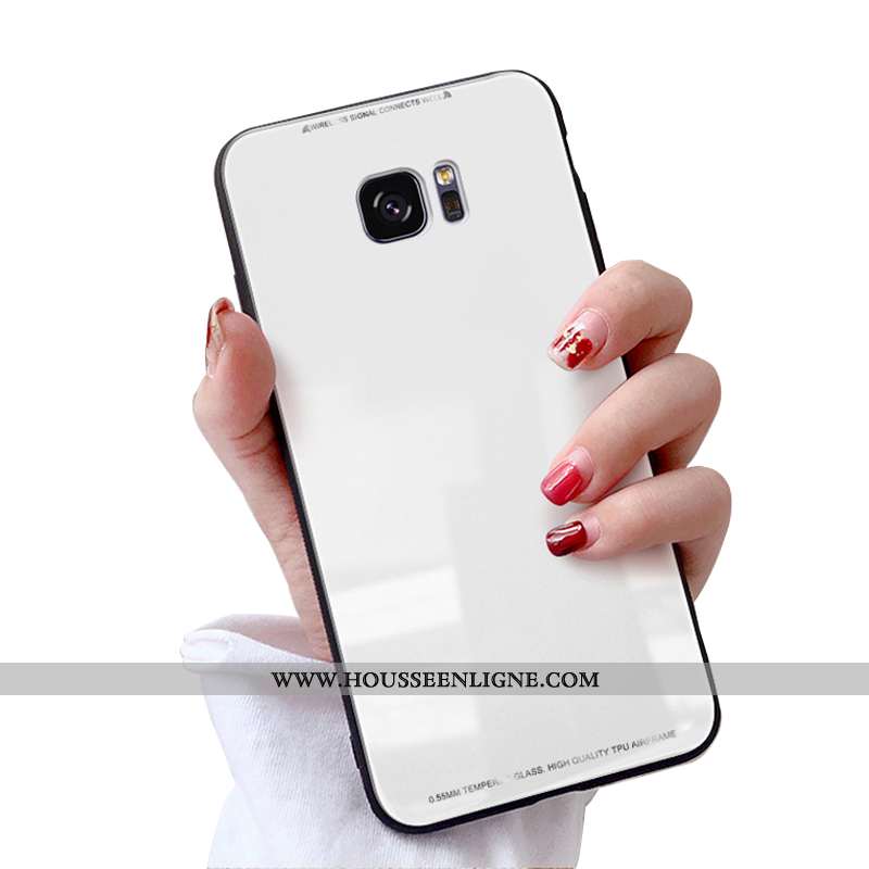 Housse Samsung Galaxy S7 Protection Personnalité Étui Tendance Coque Blanc Téléphone Portable Blanch
