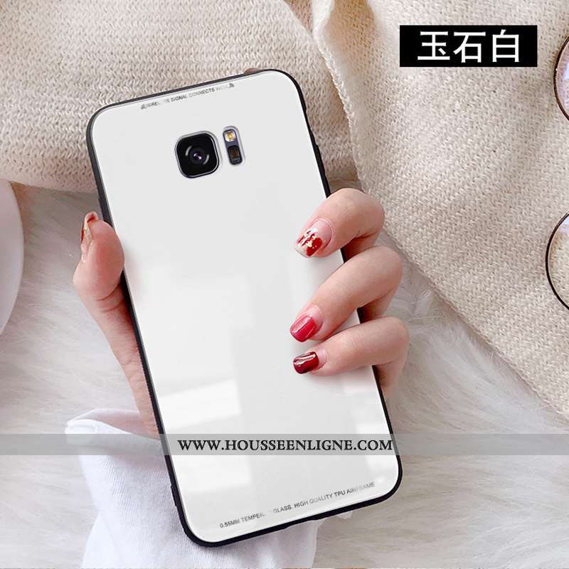 Housse Samsung Galaxy S7 Protection Personnalité Étui Tendance Coque Blanc Téléphone Portable Blanch