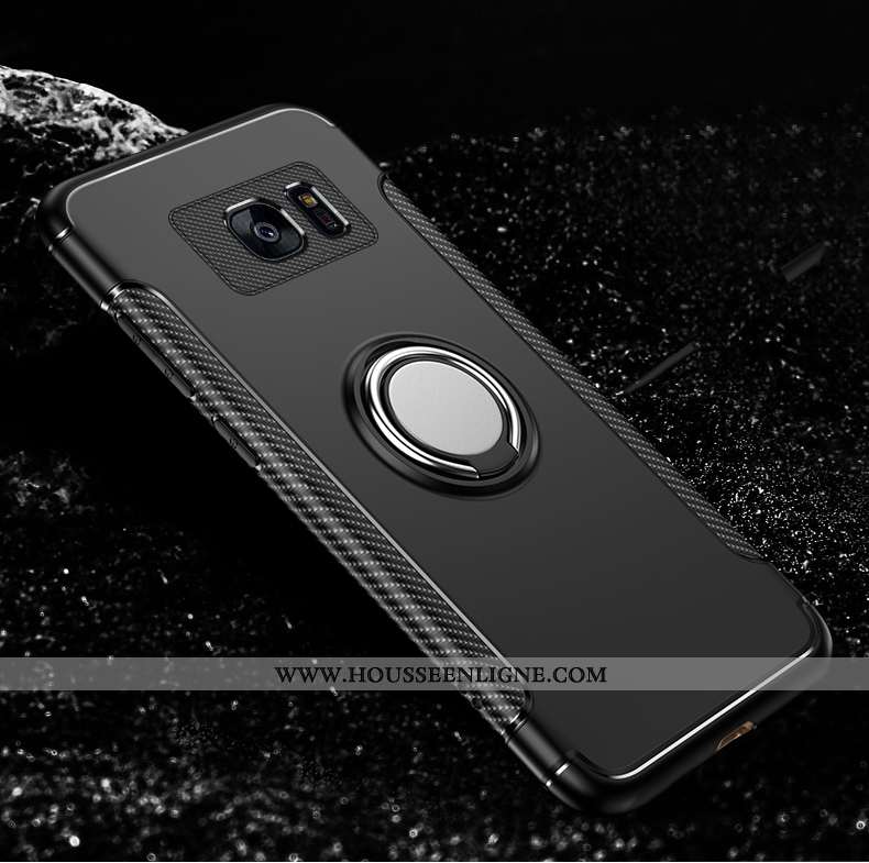 Housse Samsung Galaxy S7 Silicone Protection Étui Noir Téléphone Portable Tout Compris Fluide Doux