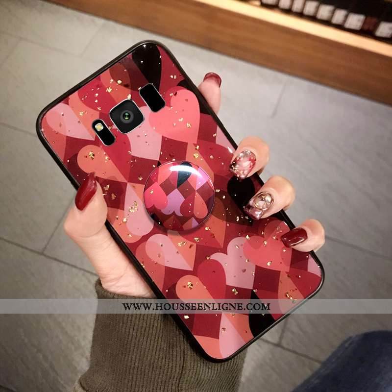 Housse Samsung Galaxy S8 Fluide Doux Protection Incassable Rouge Téléphone Portable Amour Coque