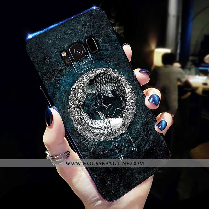 Housse Samsung Galaxy S8+ Fluide Doux Protection Téléphone Portable Charmant Noir Tout Compris Nouve