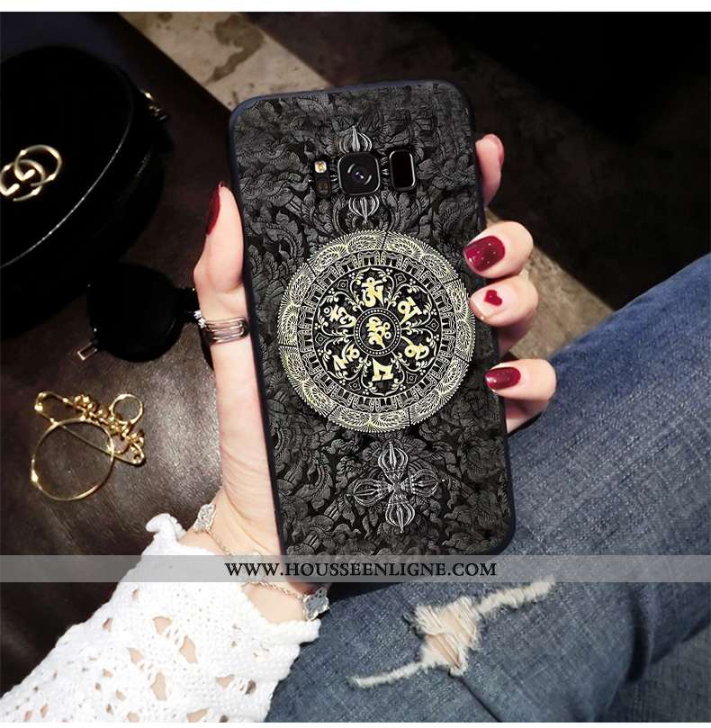 Housse Samsung Galaxy S8+ Fluide Doux Protection Téléphone Portable Charmant Noir Tout Compris Nouve