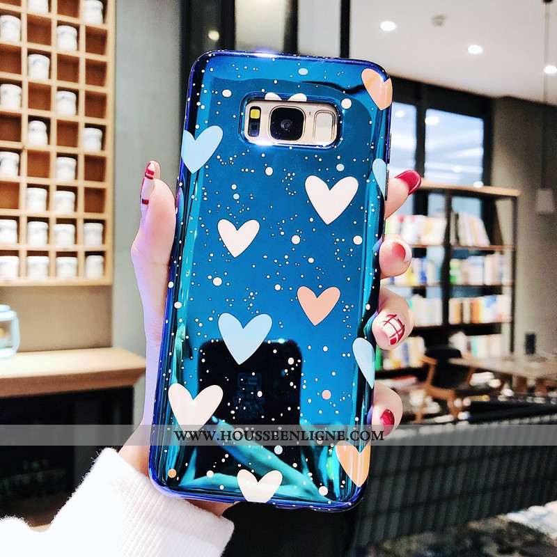Housse Samsung Galaxy S8 Fluide Doux Silicone Tendance Coque Étoile Téléphone Portable Amoureux Bleu