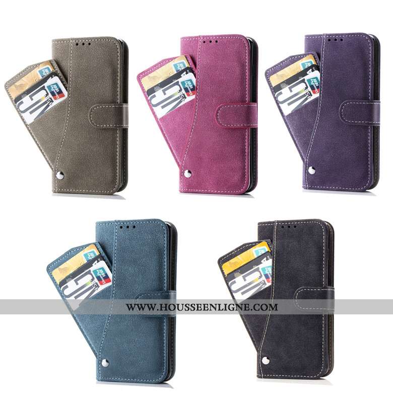 Housse Samsung Galaxy S8 Protection Cuir Téléphone Portable Coque Violet Fluide Doux