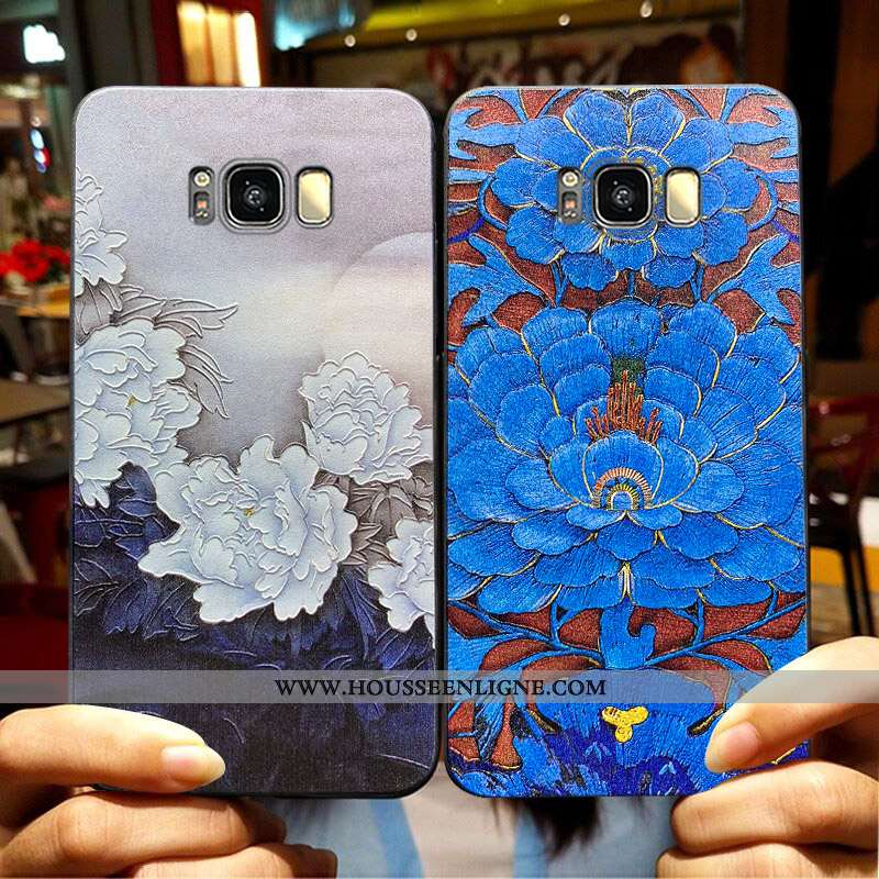 Housse Samsung Galaxy S8 Tendance Légère Bleu Luxe Nouveau Créatif Téléphone Portable