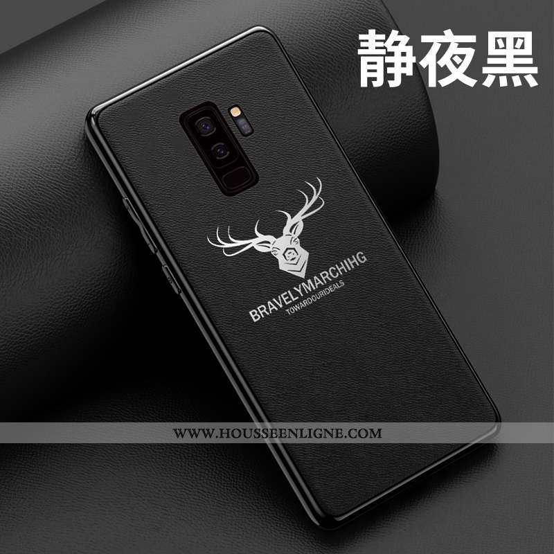 Housse Samsung Galaxy S9+ Mode Protection Noir Coque Incassable Téléphone Portable Personnalité