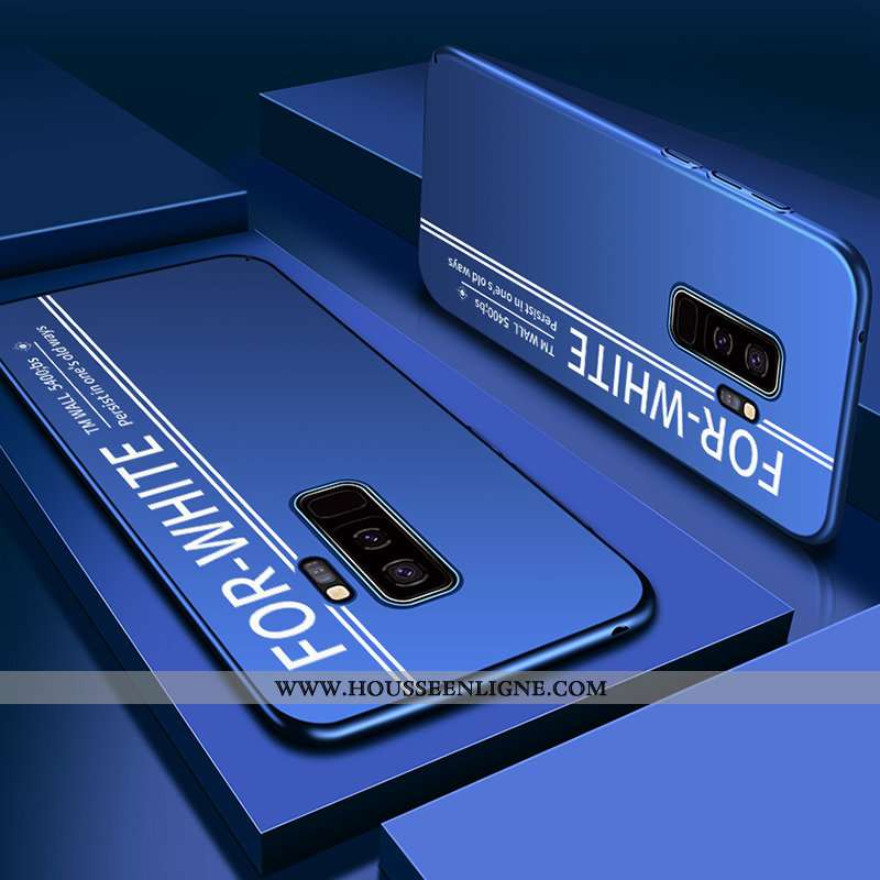 Housse Samsung Galaxy S9+ Tendance Légère Pu Incassable Tout Compris Bleu Étui