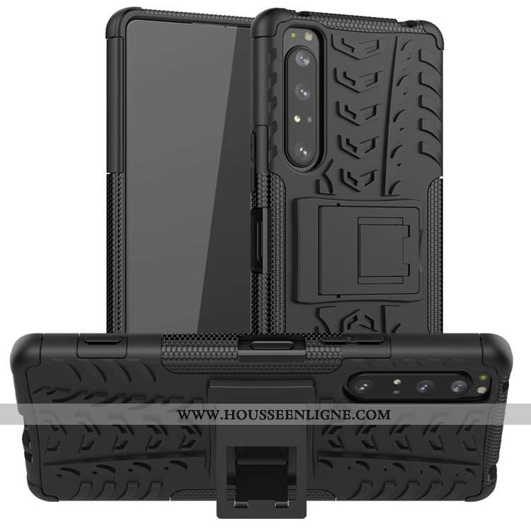 Housse Sony Xperia 1 Ii Protection Noir Tout Compris Coque Téléphone Portable Étui Support