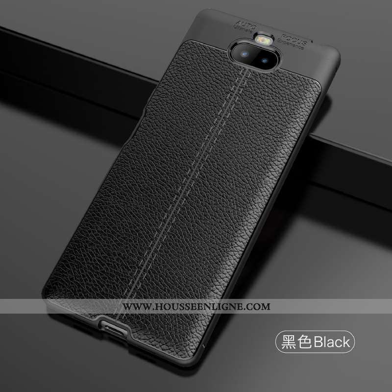 Housse Sony Xperia 10 Fluide Doux Silicone Téléphone Portable Gris Modèle Fleurie Coque Cuir