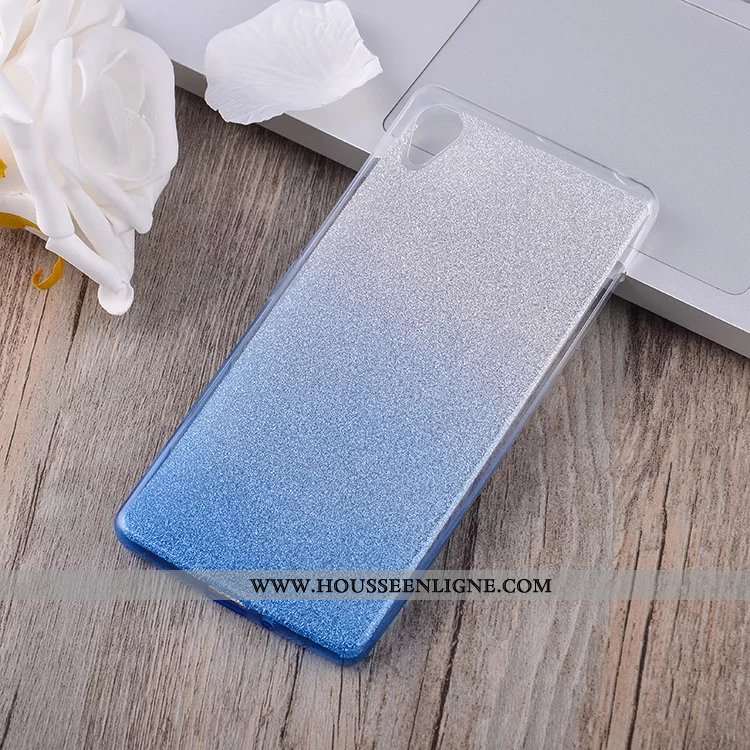Housse Sony Xperia Xa Protection Fluide Doux Incassable Téléphone Portable Étui Coque Dégradé Bleu