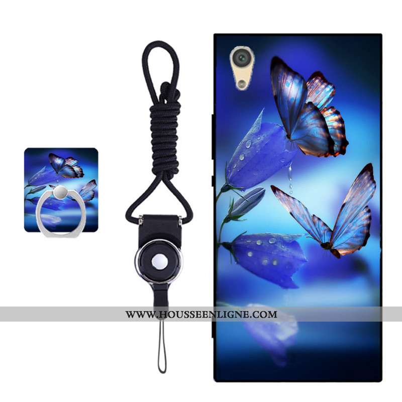 Housse Sony Xperia Xa1 Fluide Doux Protection Coque Bleu Incassable Téléphone Portable Couvercle Arr