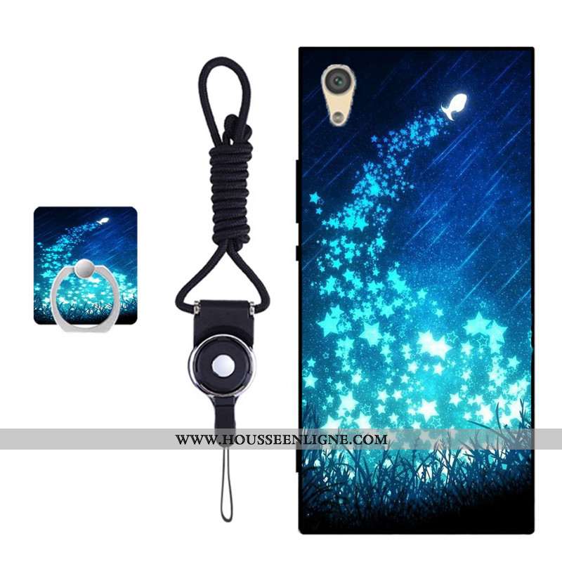 Housse Sony Xperia Xa1 Fluide Doux Protection Coque Bleu Incassable Téléphone Portable Couvercle Arr