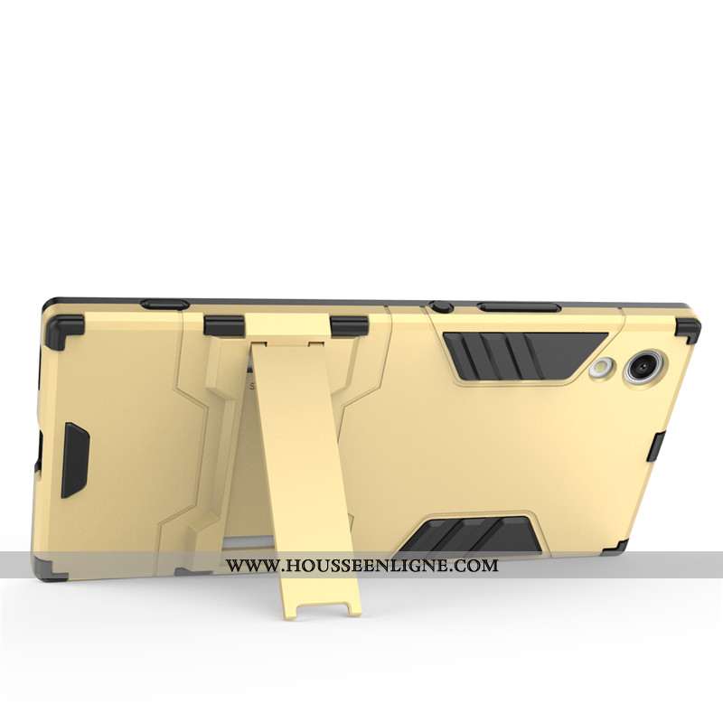 Housse Sony Xperia Xa1 Protection Téléphone Portable Coque Incassable Support Or Étui Doré