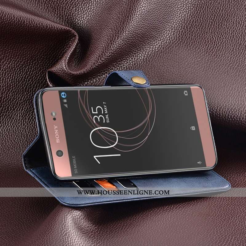 Housse Sony Xperia Xa1 Ultra Cuir Protection Coque Téléphone Portable Étui Rouge