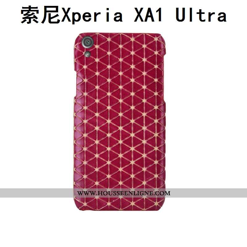Housse Sony Xperia Xa1 Ultra Cuir Véritable Protection Incassable Marron Téléphone Portable Couvercl