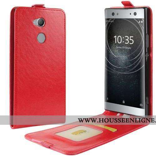 Housse Sony Xperia Xa2 Ultra Silicone Cuir Coque Rouge Téléphone Portable Étui