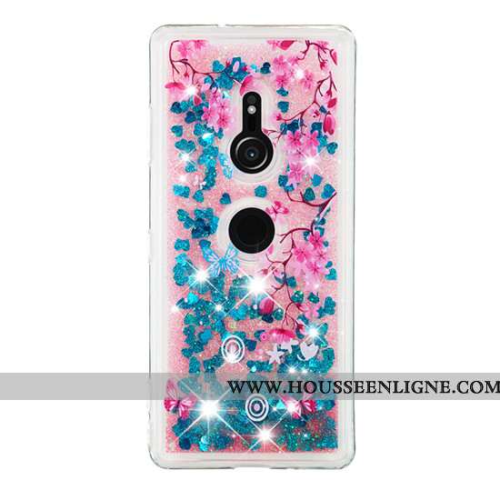 Housse Sony Xperia Xz3 Créatif Dessin Animé Téléphone Portable Coque Quicksand Étui Violet