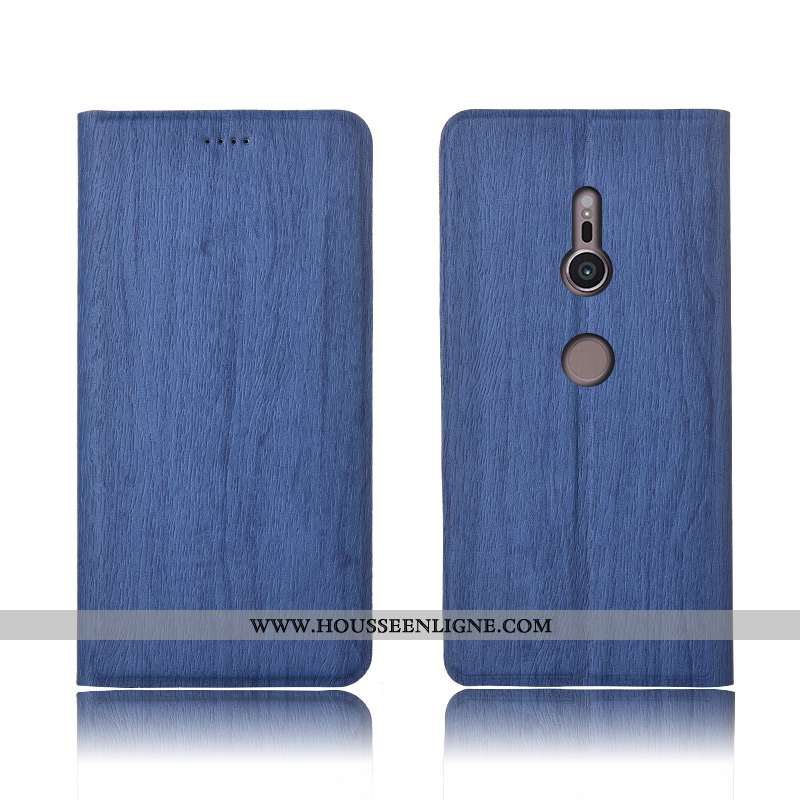 Housse Sony Xperia Xz3 Modèle Fleurie Fluide Doux Protection Étui Clamshell Arbres Tout Compris Bleu