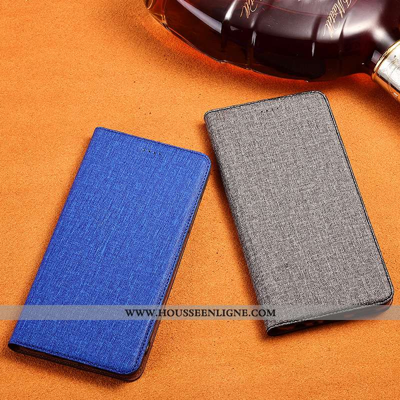 Housse Sony Xperia Xz3 Protection Cuir Étui Téléphone Portable Incassable Clamshell Fluide Doux Bleu