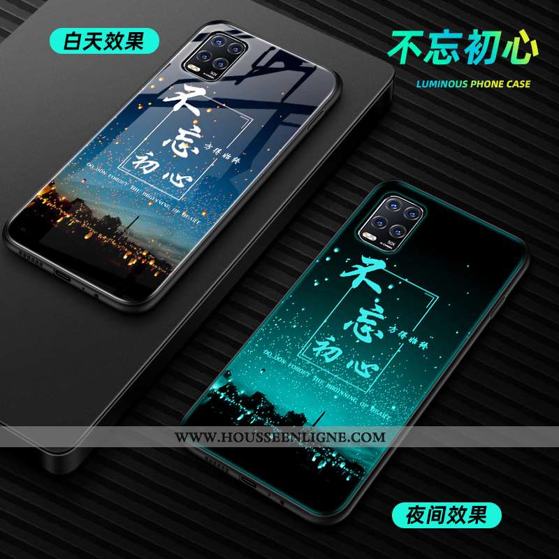 Housse Xiaomi Mi 10 Lite Personnalité Créatif Mode Vert Téléphone Portable Lumineuses Incassable Ver