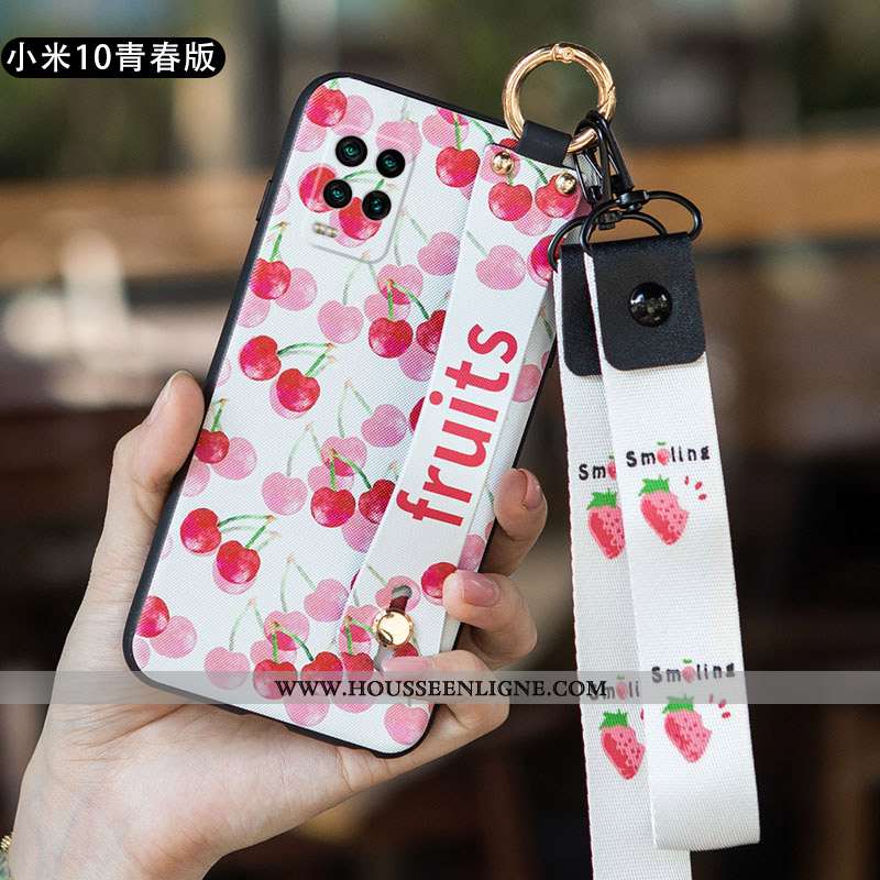 Housse Xiaomi Mi 10 Lite Protection Délavé En Daim Tout Compris Fluide Doux Petit Légère Rose