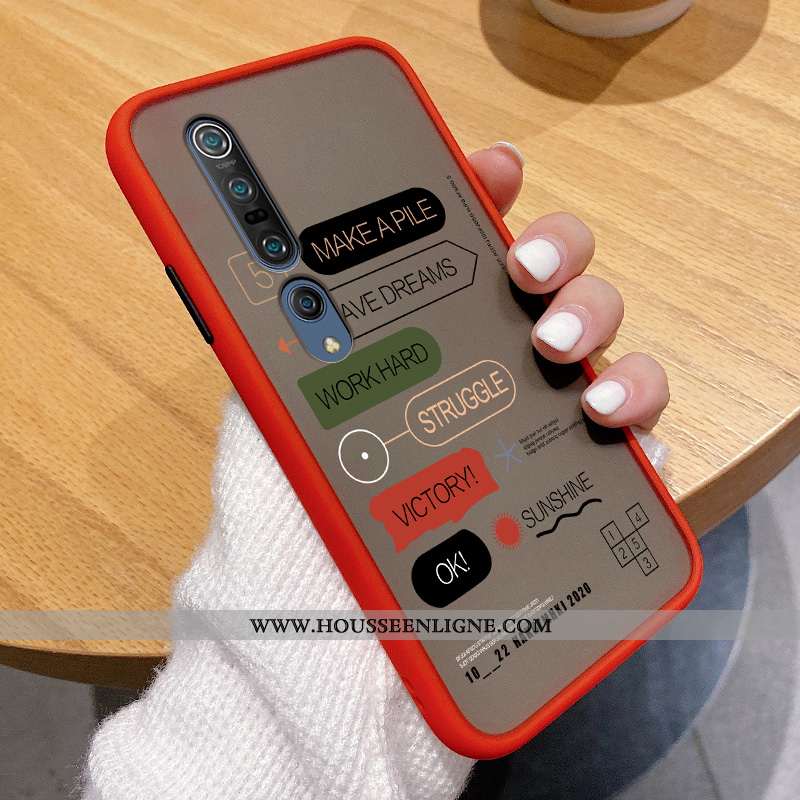 Housse Xiaomi Mi 10 Pro Créatif Charmant Transparent Étui Petit Coque Téléphone Portable Verte