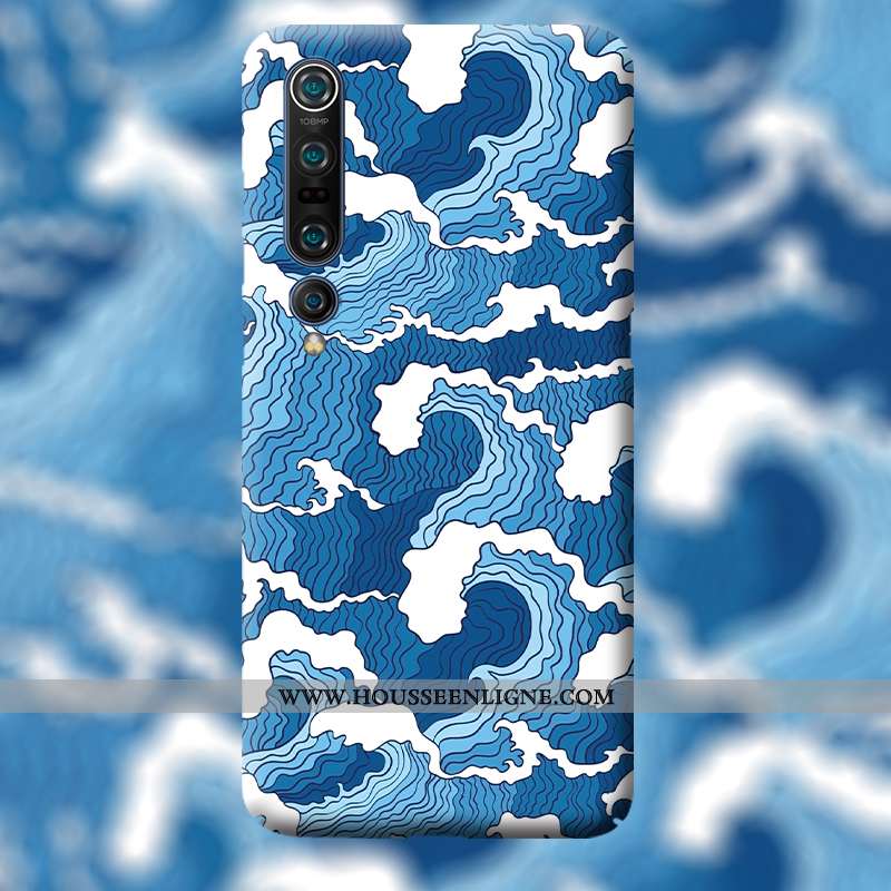 Housse Xiaomi Mi 10 Protection Personnalité Petit Difficile Téléphone Portable Bleu Coque