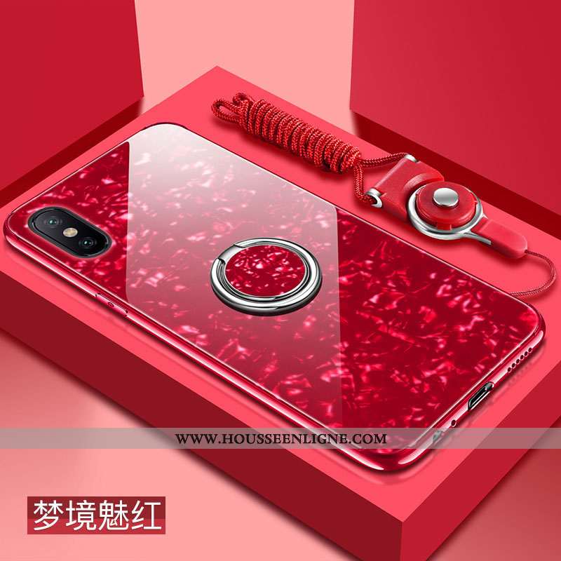 Housse Xiaomi Mi 8 Pro Modèle Fleurie Fluide Doux Difficile Étui Incassable Silicone Tendance Rose