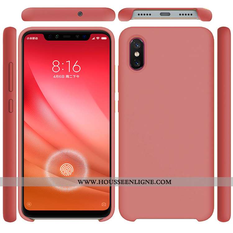 Housse Xiaomi Mi 8 Pro Modèle Fleurie Silicone Téléphone Portable Violet Couleur Unie Simple Petit
