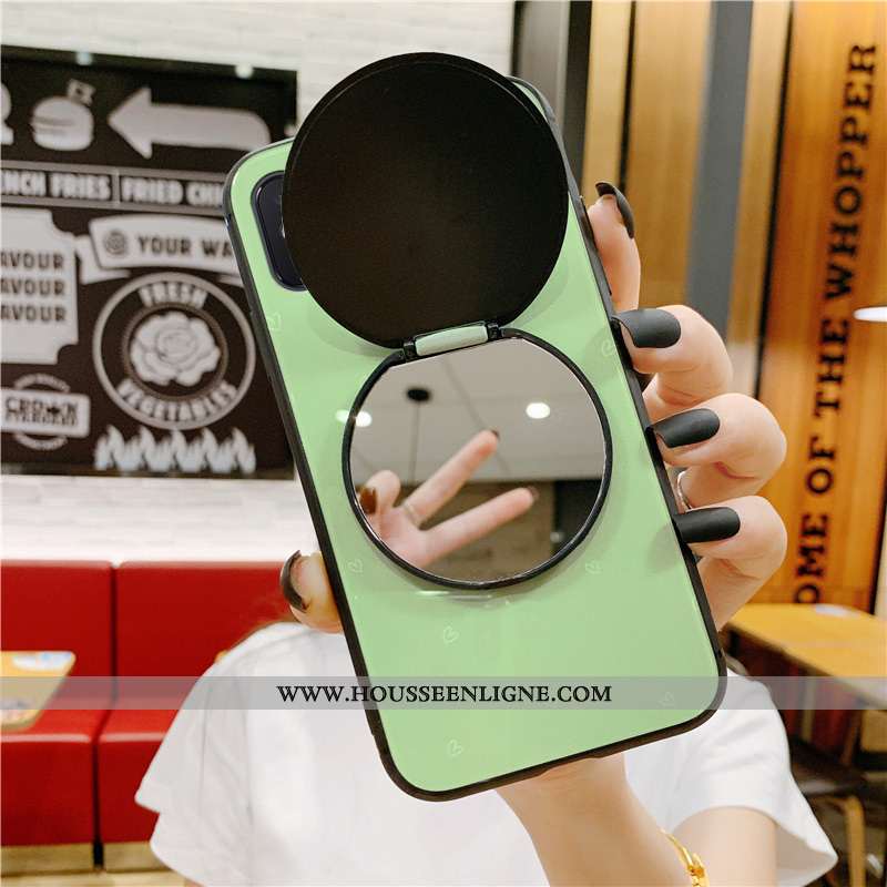 Housse Xiaomi Mi 8 Pro Tendance Modèle Fleurie Étui Support Téléphone Portable Miroir Vert Verte