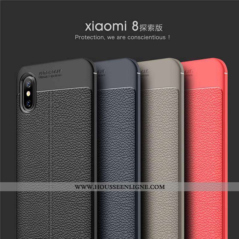 Housse Xiaomi Mi 8 Pro Ultra Tendance Tout Compris Business Jeunesse Protection Incassable Noir