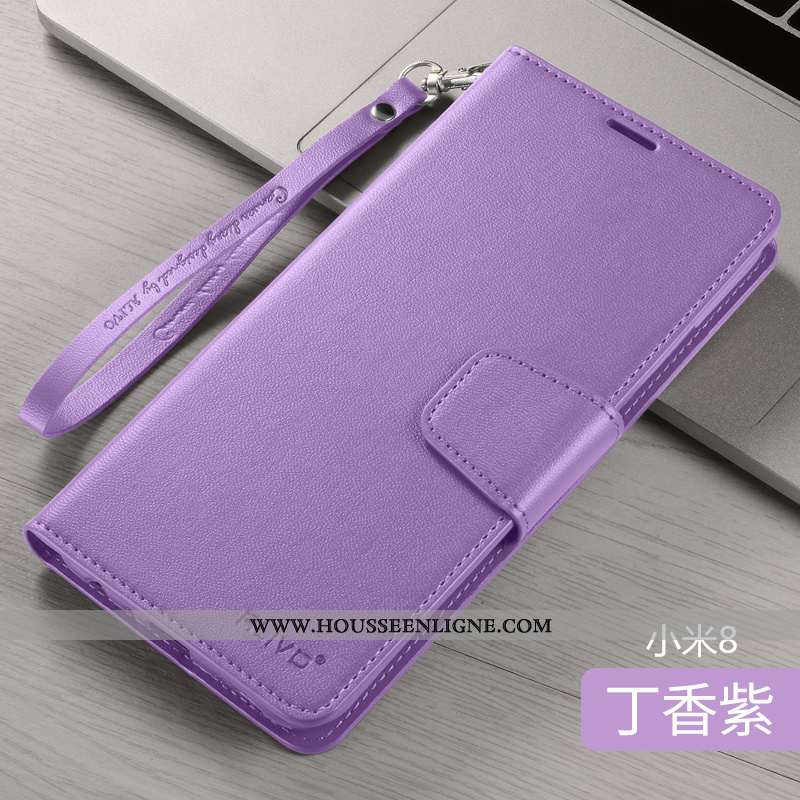 Housse Xiaomi Mi 8 Silicone Protection Incassable Coque Cuir Tout Compris Violet