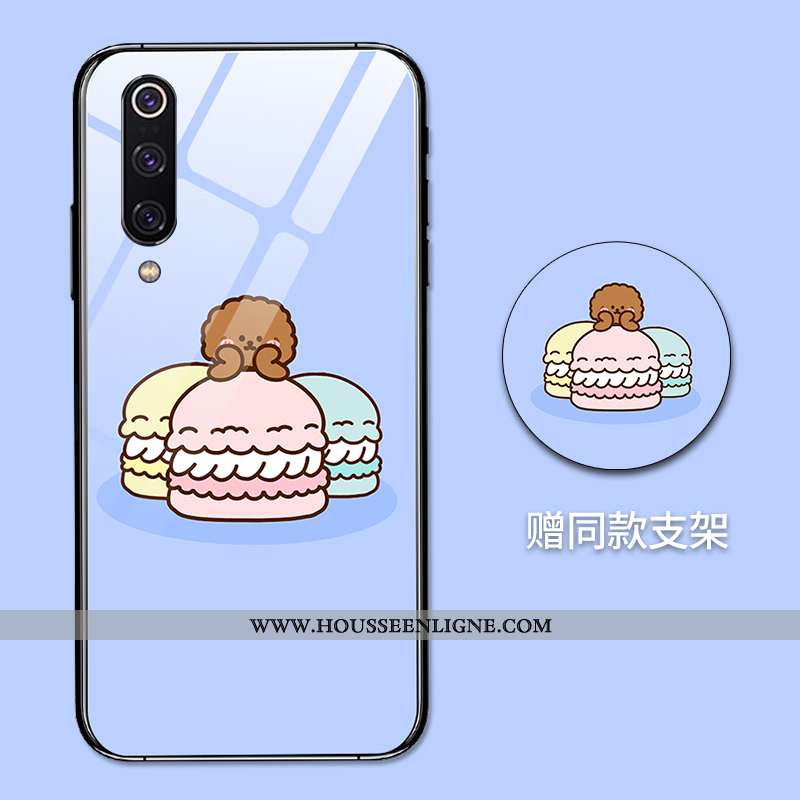Housse Xiaomi Mi 9 Créatif Dessin Animé Amoureux Net Rouge Tout Compris Miroir Difficile Jaune
