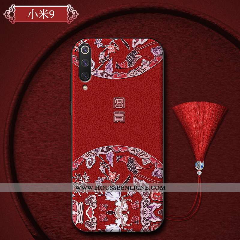 Housse Xiaomi Mi 9 Délavé En Daim Personnalité Incassable Tout Compris Silicone Créatif Tendance Gri