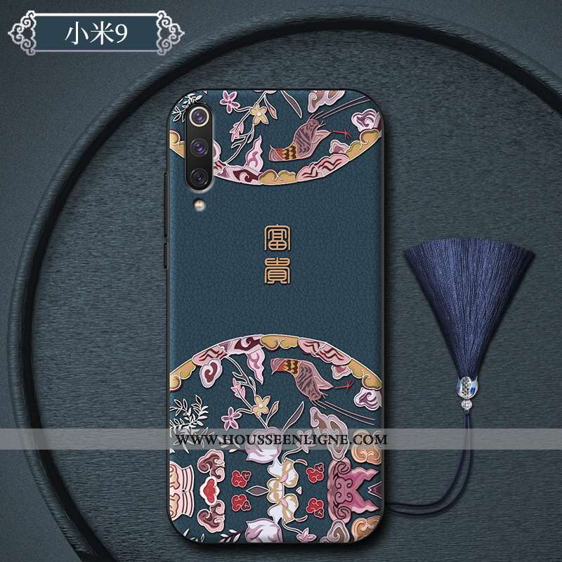 Housse Xiaomi Mi 9 Délavé En Daim Personnalité Incassable Tout Compris Silicone Créatif Tendance Gri