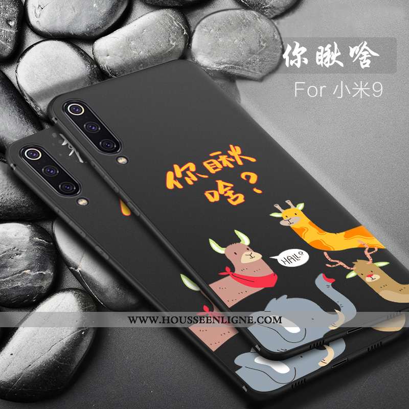 Housse Xiaomi Mi 9 Fluide Doux Silicone Créatif Protection Petit Personnalité Téléphone Portable Noi