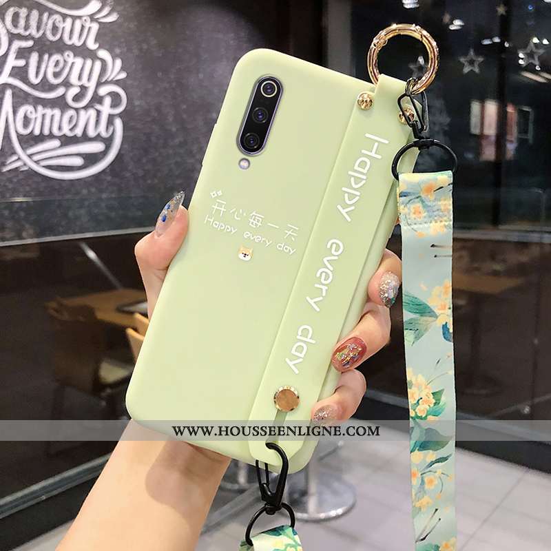 Housse Xiaomi Mi 9 Fluide Doux Silicone Tout Compris Vent Petit Vert Téléphone Portable Verte
