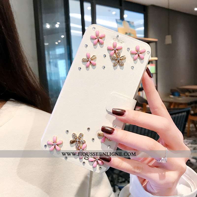 Housse Xiaomi Mi 9 Lite Créatif Dessin Animé Fluide Doux Cuir Blanc Clamshell Rouge Blanche