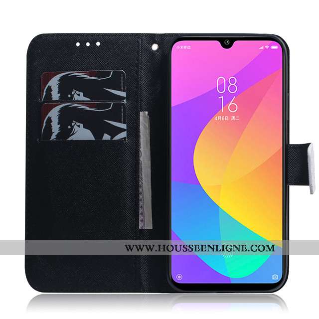 Housse Xiaomi Mi 9 Lite Cuir Silicone Téléphone Portable Incassable Tout Compris Dessin Animé Blanch