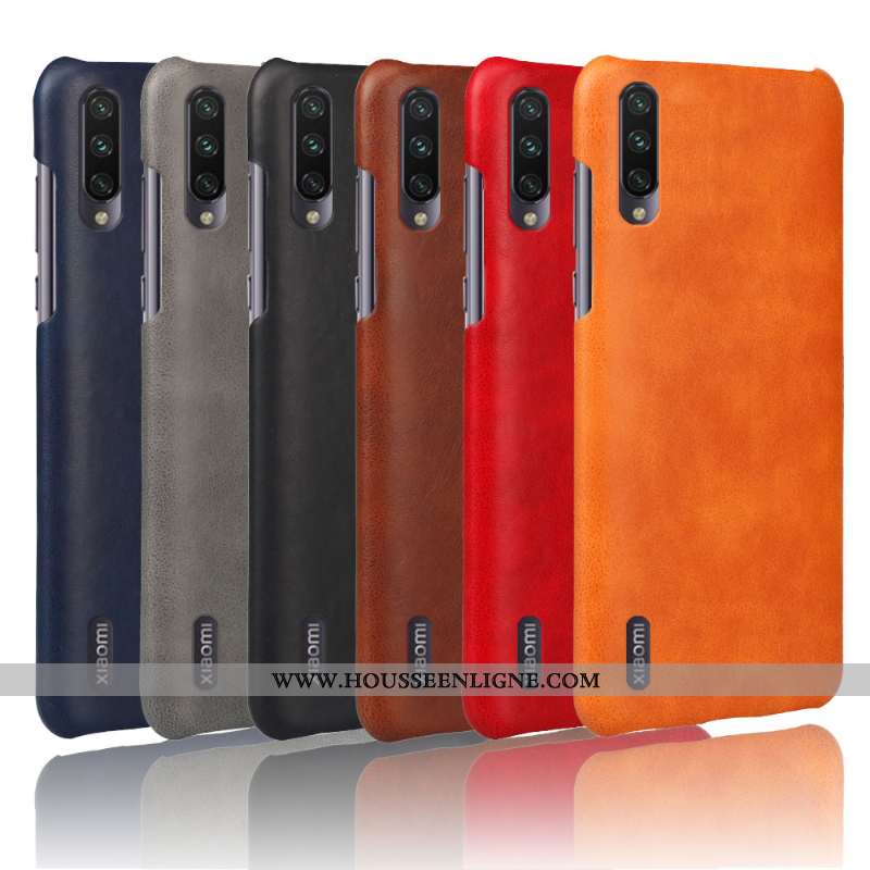 Housse Xiaomi Mi 9 Lite Délavé En Daim Cuir Petit Imperméable Téléphone Portable Gris Résistant À L'
