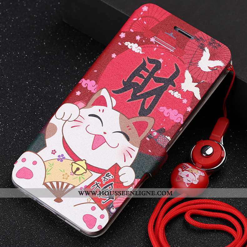 Housse Xiaomi Mi 9 Lite Fluide Doux Protection Téléphone Portable Cuir Incassable Rose Dessin Animé