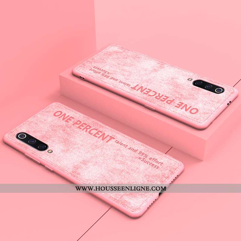 Housse Xiaomi Mi 9 Lite Protection Original Petit Nouveau Cuir Rose Étui