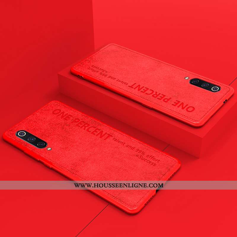 Housse Xiaomi Mi 9 Lite Protection Original Petit Nouveau Cuir Rose Étui
