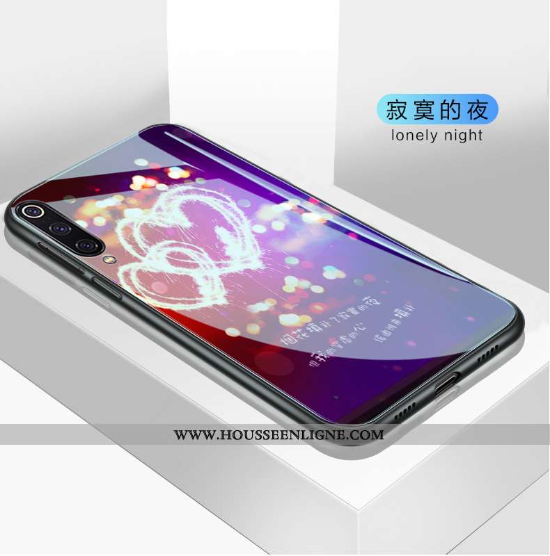 Housse Xiaomi Mi 9 Personnalité Créatif Silicone Fluide Doux Tendance Protection Violet