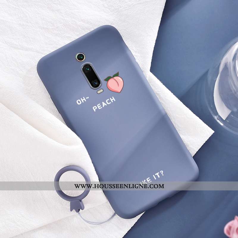 Housse Xiaomi Mi 9t Créatif Charmant Téléphone Portable Vent Silicone Net Rouge Fluide Doux Bleu