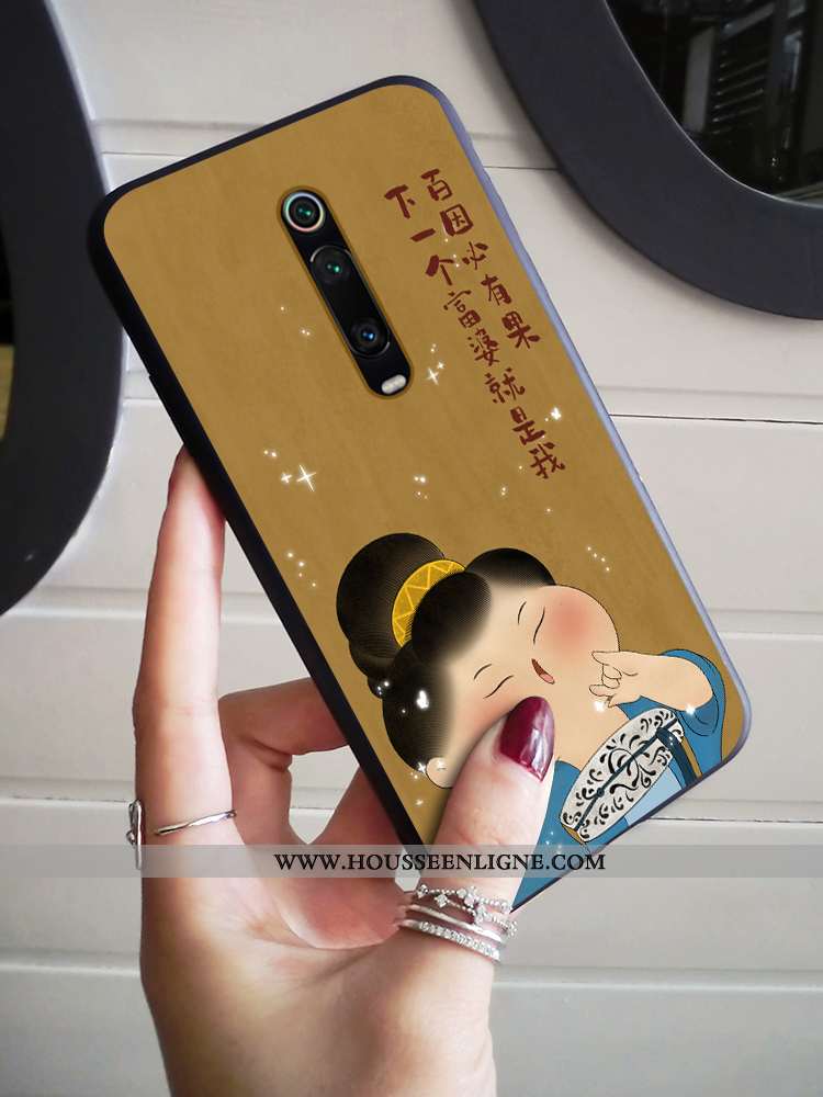 Housse Xiaomi Mi 9t Créatif Tendance Étui Fluide Doux Tout Compris Protection Petit Marron